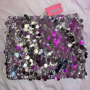 Sabina Low-Rise Sequin Mini Skirt
